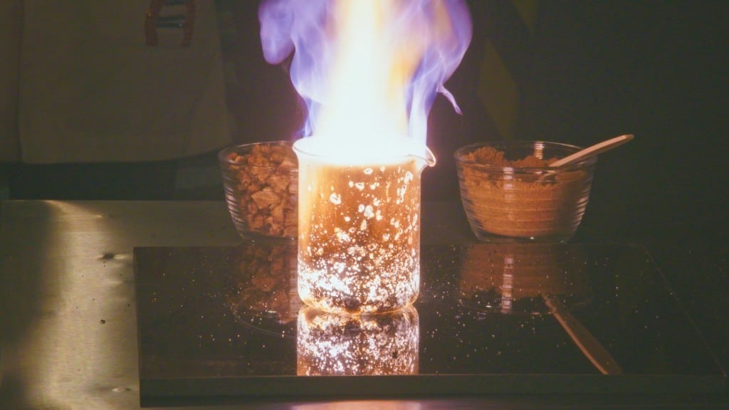 candy burns in a chemical reaction