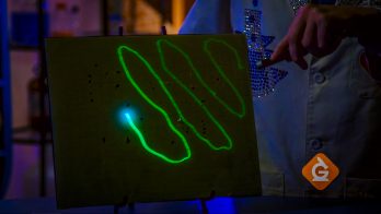 scientific demonstration of light painting