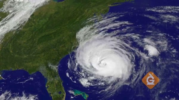 map of a hurricane off the coast of florida