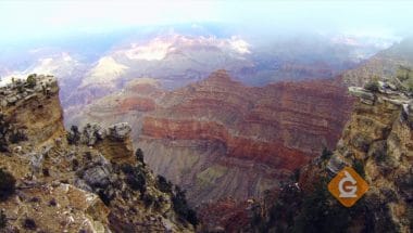 aerial view of the grand canyon which is an amazing example of water erosion