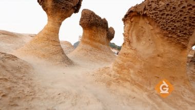 mushroom rocks created by wind erosion