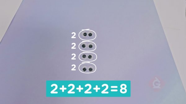 Count googly eyes in groups of 2. 