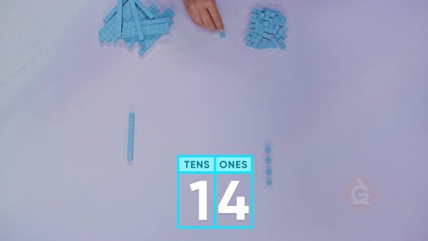 You can break numbers into tens and ones. 