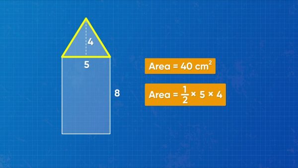 Find the area of a composite shape.