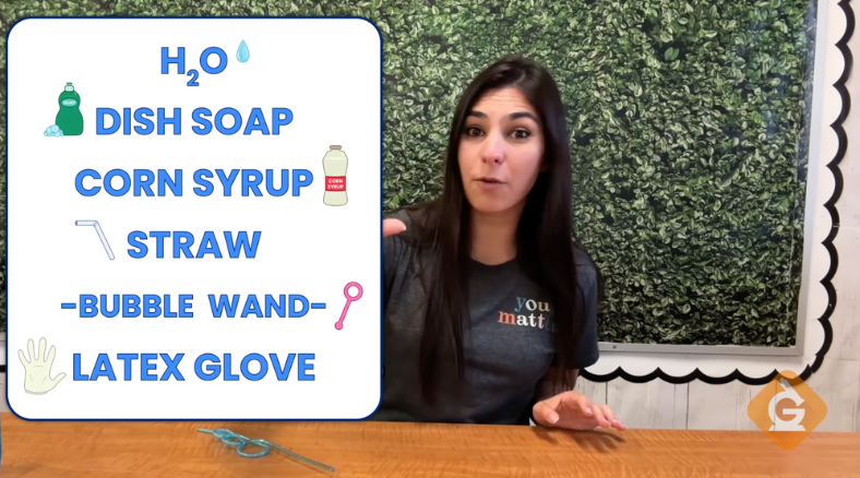 These are the ingredients you need for your DIY activity to make an unpoppable bubble.