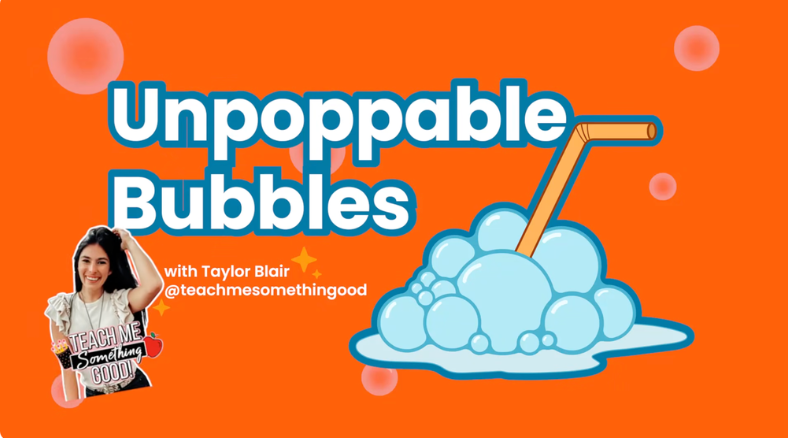 Learn how to make an Unpoppable Bubble DIY activity with teachmesomethingood