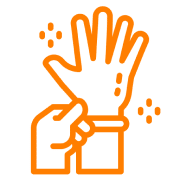 1 glove, plastic or cotton