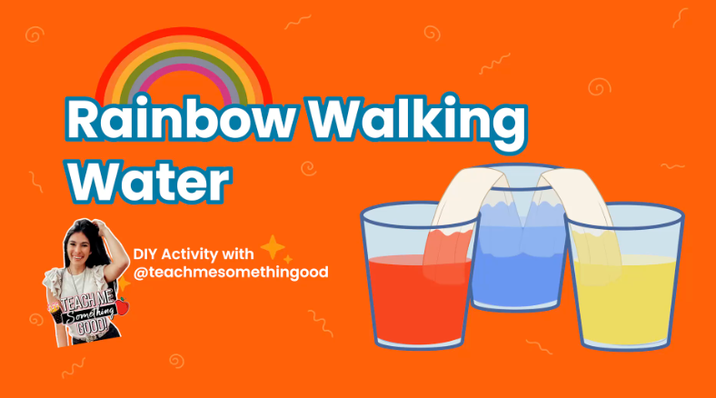 Learn how to make this fun and easy Rainbow Walking Water DIY activity.