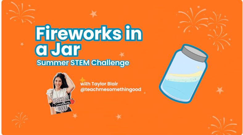 FIreworks in a Jar DIY Activity
