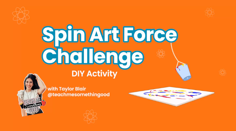 Learn how to create spin art force challenge DIY activity (a.k.a. pendulum art!)